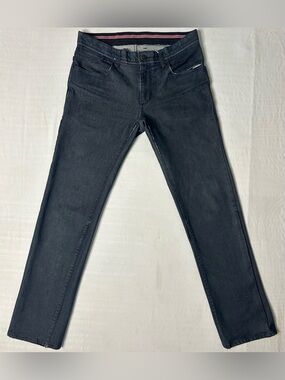 Rapha Men's Cycling Jeans 32x32 Dark Wash Slim Straight Pink Stripe Denim